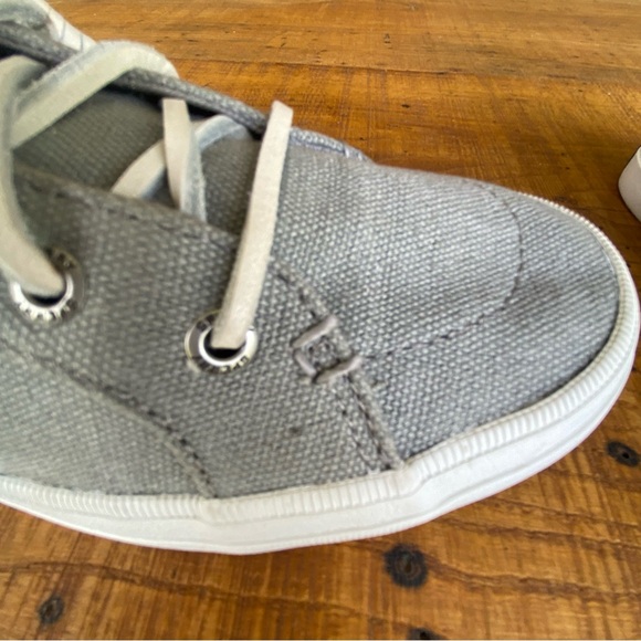 Sperry Crest Vibe Linen Sneaker Gray Women’s  7 Lightweight Breathable Coastal - Picture 8 of 15